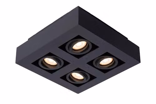 Lucide Xirax Dimmable Adjustable LED Ceiling Spotlight GU10 in Black