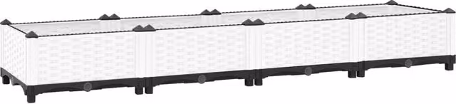 Berkfield Home White Polypropylene Raised Bed W/D/H: 160 x 40 x 23 cm – 1