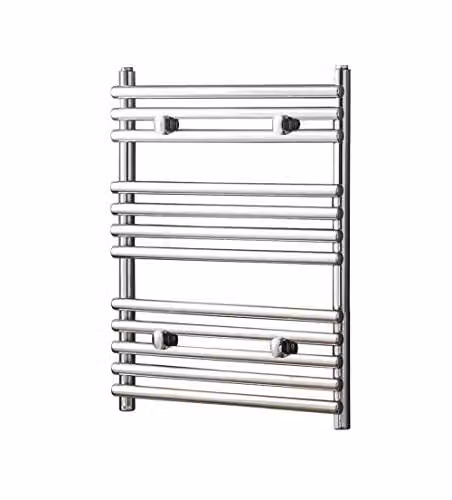 Towelrads Iridio Chrome Designer Towel Rail, Silver, W: 80 cm, H: 50 cm