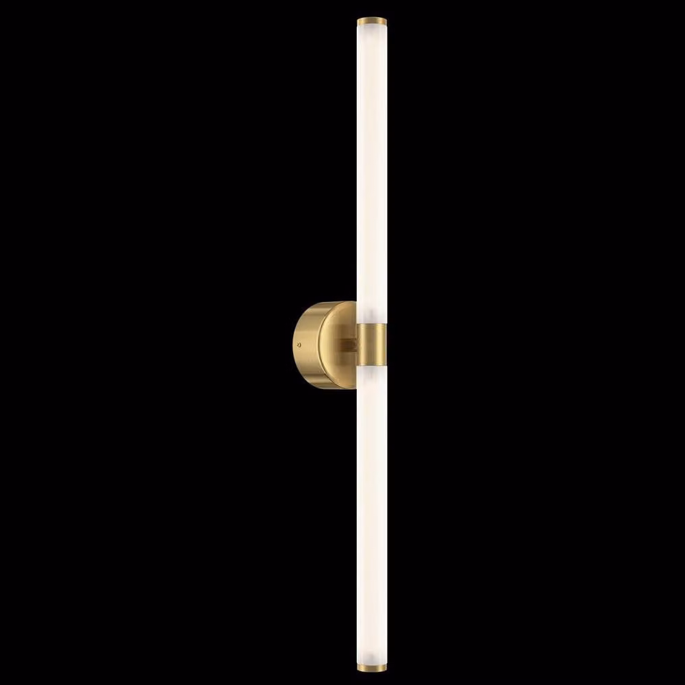 Maytoni Axis Modern LED Up & Down Wall Lamp in Gold/Brass with 3000K Warm White Light – 2