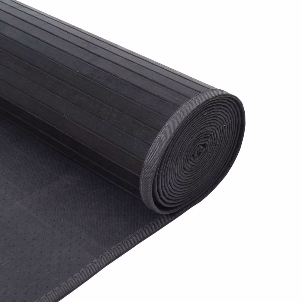 Berkfield Home Rectangular Bamboo Rug in Grey, W: 100 cm, D: 70 cm – 3