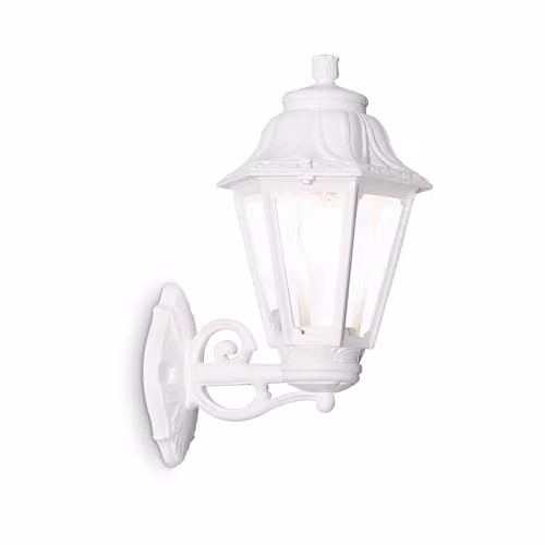Netlighting Anna White Outdoor Flush Wall Lantern IP44 E27 H: 27.5 cm, W: 22 cm, D: 22 cm