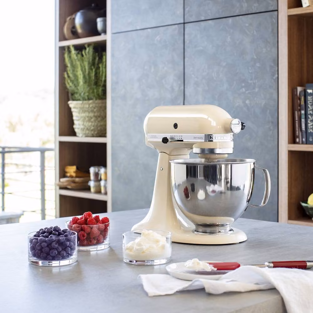 KitchenAid Artisan Stand Mixer in Beige with 4.8 Litre Capacity – 4
