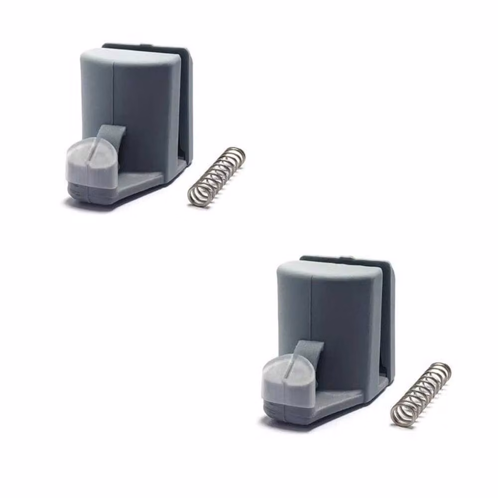 Nordara 2-Piece Grey Bottom Shower Door Hooks, Guides, Rollers and Runners – 3