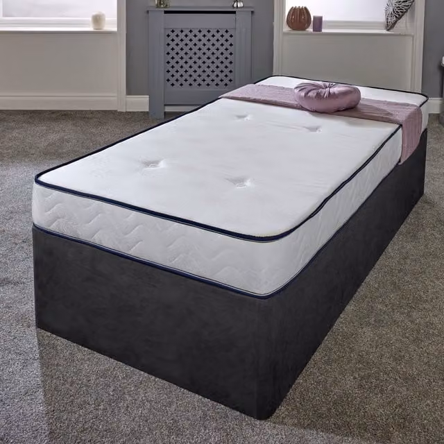 eXtreme Comfort Ltd Soft Bonell Spring Junior Mattress in Black and White, W/D/H: 75 x 175 x 16.5 cm