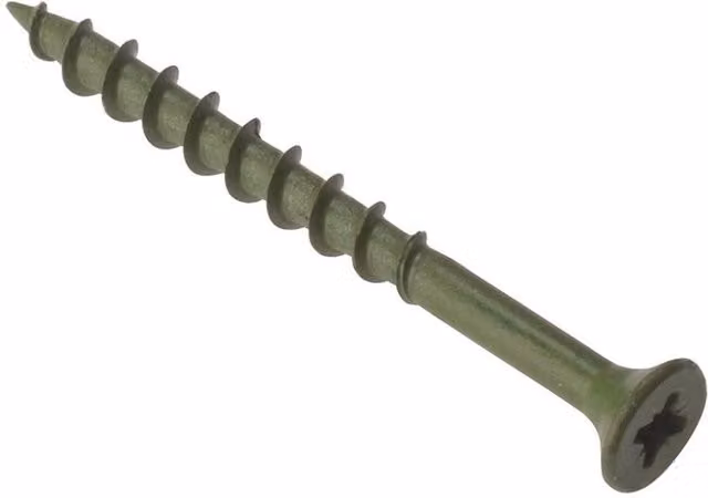 Forgefix Anti-corrosion Pozidriv Steel Decking Screws, Green