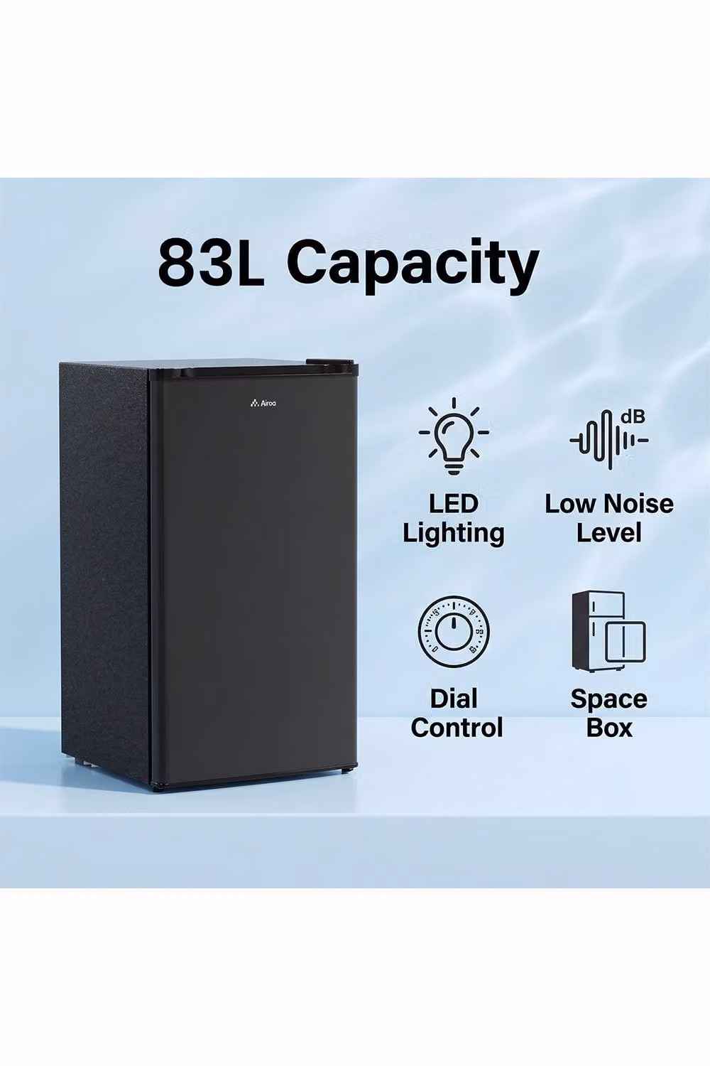 Living and Home 83L Freestanding Compressor Refrigerator with 9L Freezer Box in Black – 5