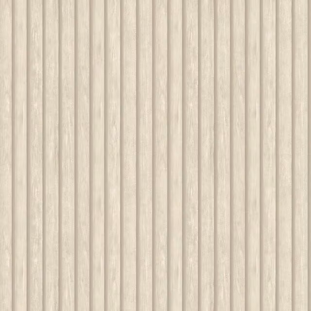 Holden Décor Wood Slats Abstract Striped Wallpaper in Beige Matt Paper