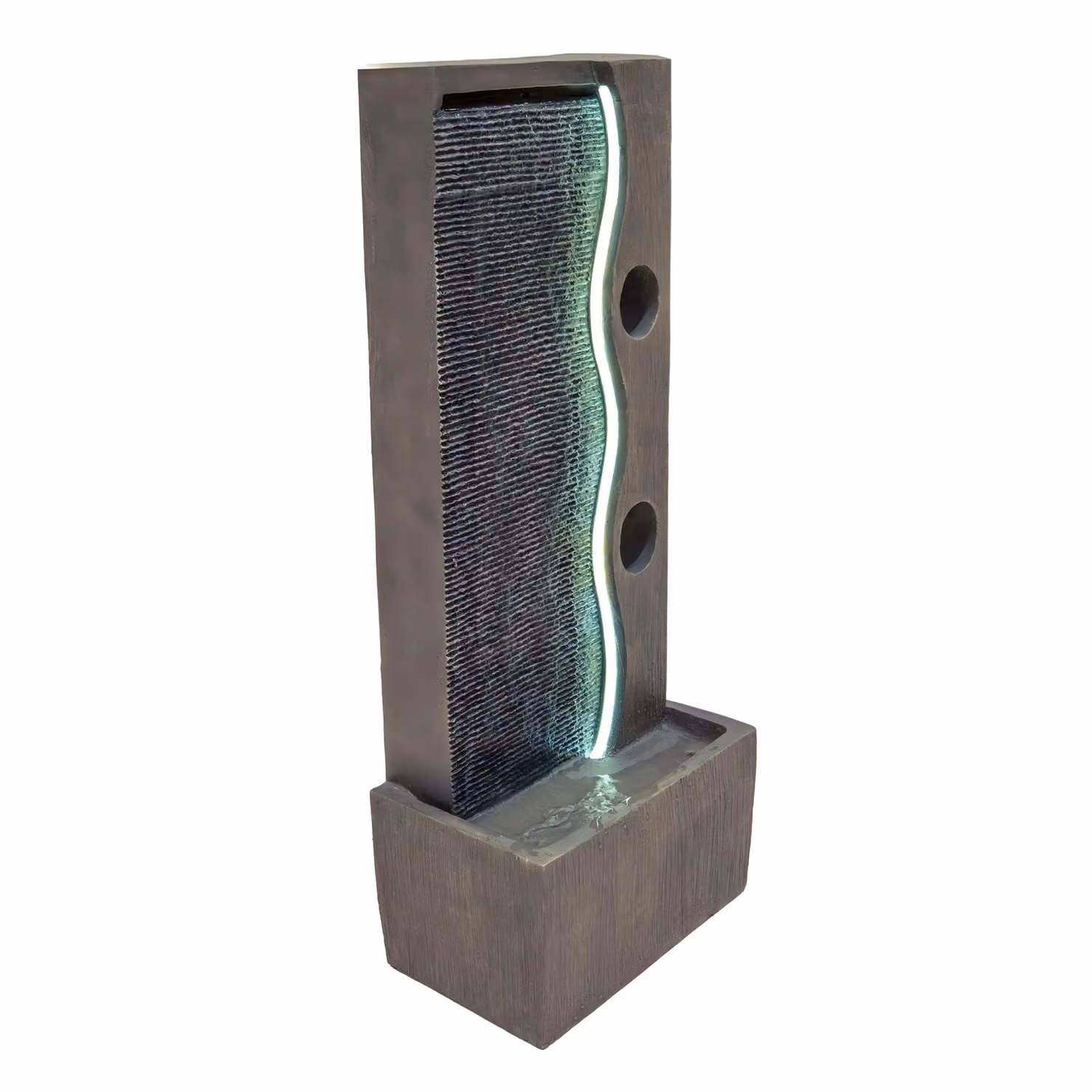 Monstershop Harmony Falls Electric Water Feature in Grey, Polyresin Cascade with Mains Power, W/D/H: 99.0 x 39.5 x 24.5 cm – 2
