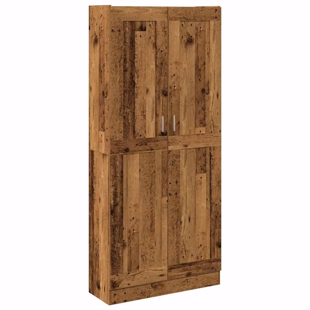 Berkfield Home Old Wood Highboard in Brown, W: 82.5 cm, D: 30.5 cm, H: 185 cm – 2