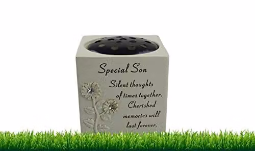 David Fischhoff Memorial Grave Sunflower Rose Bowl in Cream/Beige/White, W/D/H: 14.0 x 13.5 x 13.5 cm