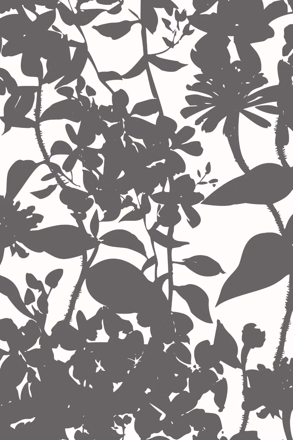 Hoopla Walls Summer Silhouette Matt Wallpaper in Black and Grey – 2