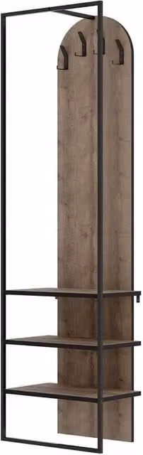 Havendro Dark Oak Shoe Storage Stand in Brown and Black