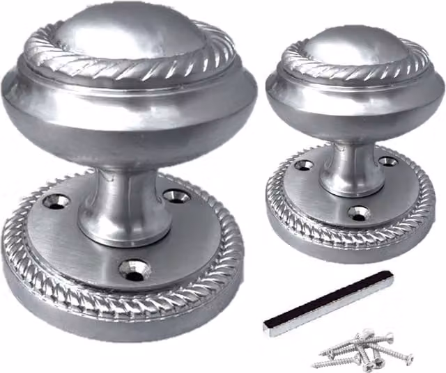Betley Butterfly Door Knob in Chrome Silver