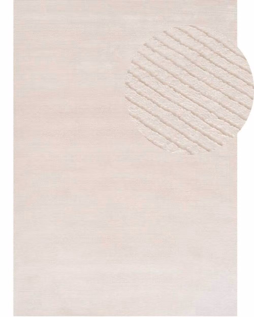 THE RUGS Carmel Striped Area Rug in Ivory and Beige, W: 160 cm, D: 230 cm – 2