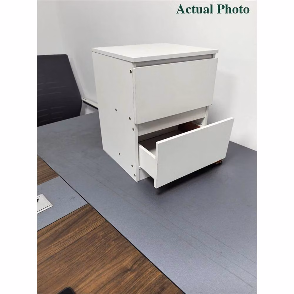 Nordara White 2 Drawer Wooden Bedroom Bedside Cabinet – 2