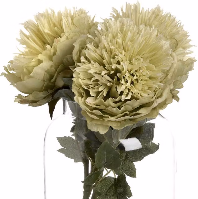 KDMK Lush Floral Bloom Peony Tabletop Organic Arrangement in Green