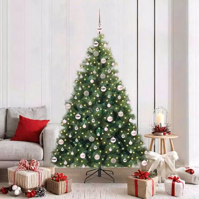 Berkfield Home Artificial Christmas Tree with 300 LEDs, Green, Height: 180 cm – 1
