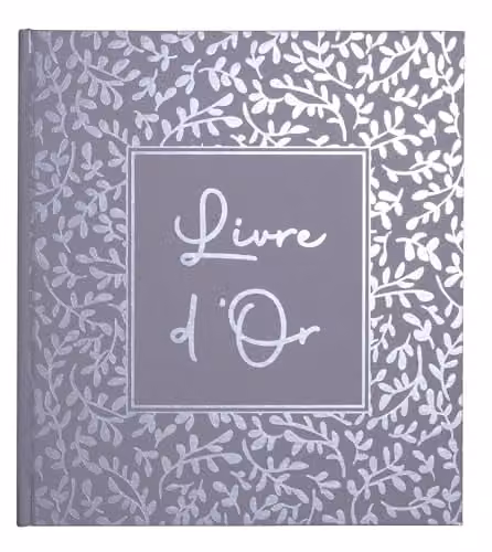 Exacompta Autentik Guest Book in Blue Grey with 140 Blank White Pages, W: 21 cm x H: 19 cm – 1