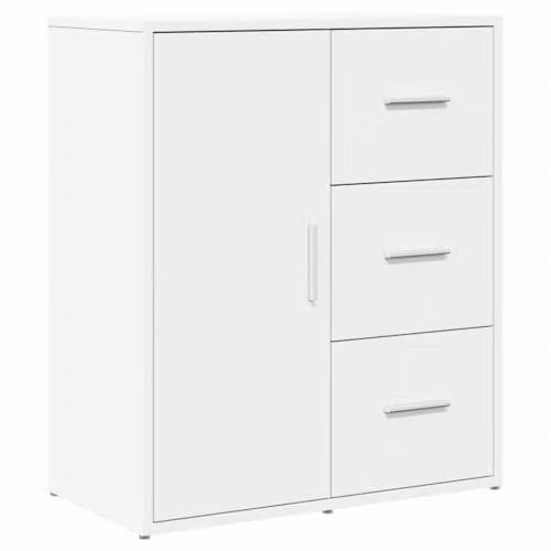 vidaXL Modern White Sideboard in MDF, W/D/H: 60 x 31 x 70 cm