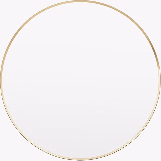 Perch & Parrow Glimpse Large Round Gold Mirror
