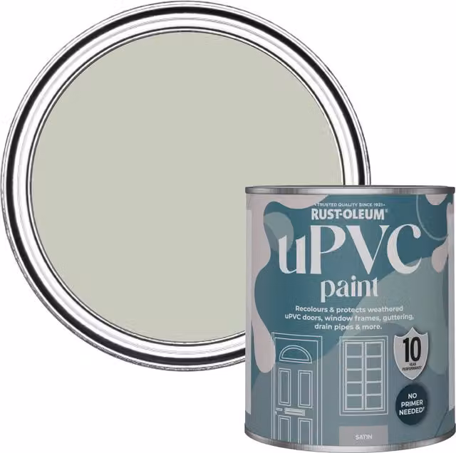 Rust-Oleum Satin Finish UPVC Paint in Green, 0.75 l