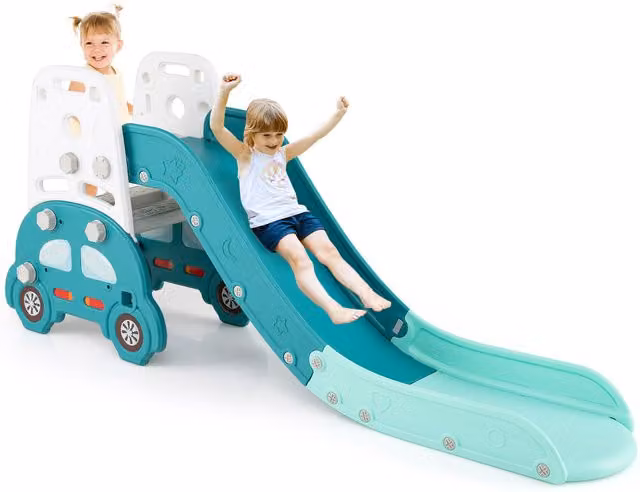 Costway 5 in 1 Convertible Toddler Slide Set in Green