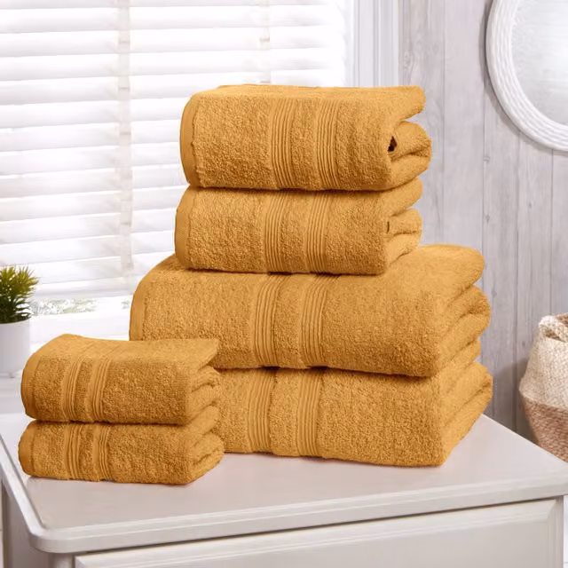 Rapport Home Camden Yellow Pure Cotton Terry Towels