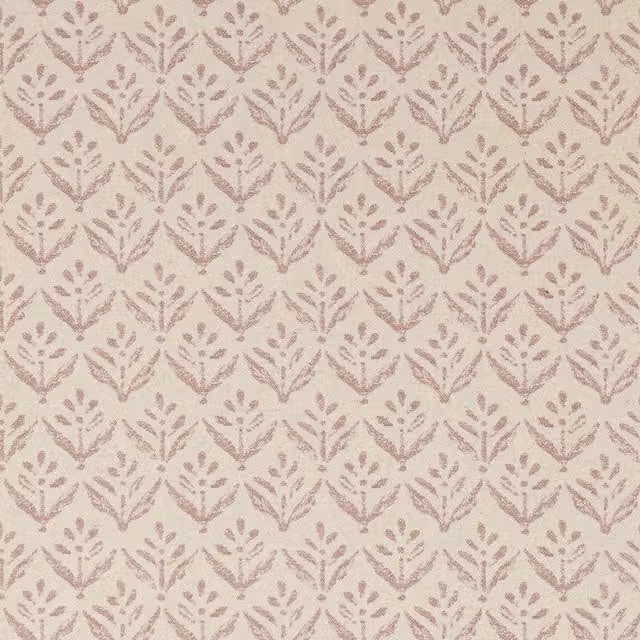 Ashley Wilde Escorca Pink Nature Graphic Fabric in Linen and Cotton