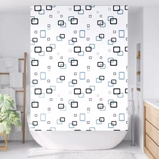 Berkfield Home Opaque White Shower Roller Blind, W: 150 cm, H: 240 cm