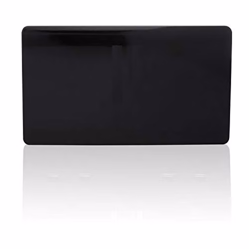 Trendi Switch Artistic Modern Glossy Double Wall Blanking Plate for Electrical Sockets in Polished Piano Black