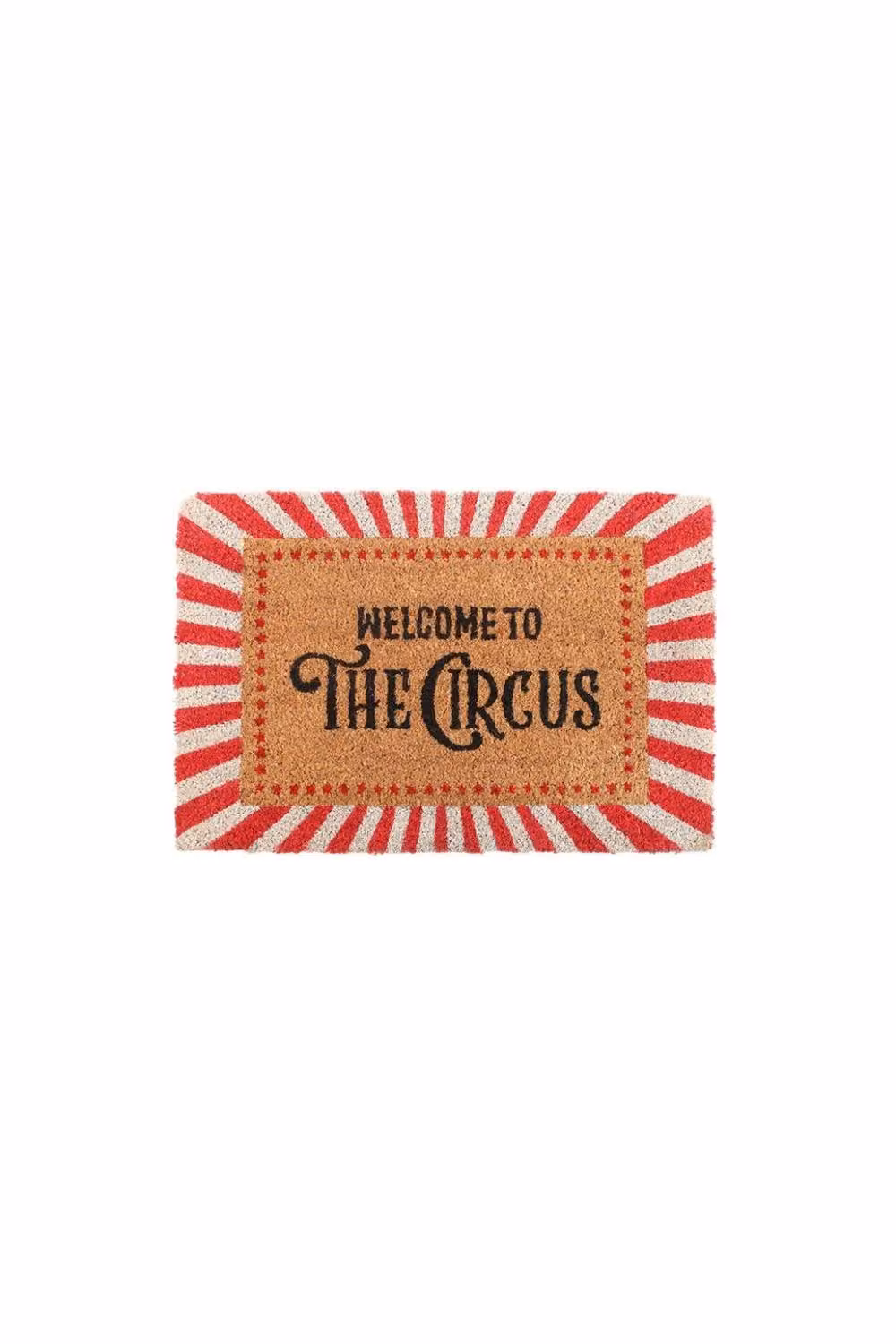 KDMD Red and White Striped Welcome to the Circus Coir Doormat – 2