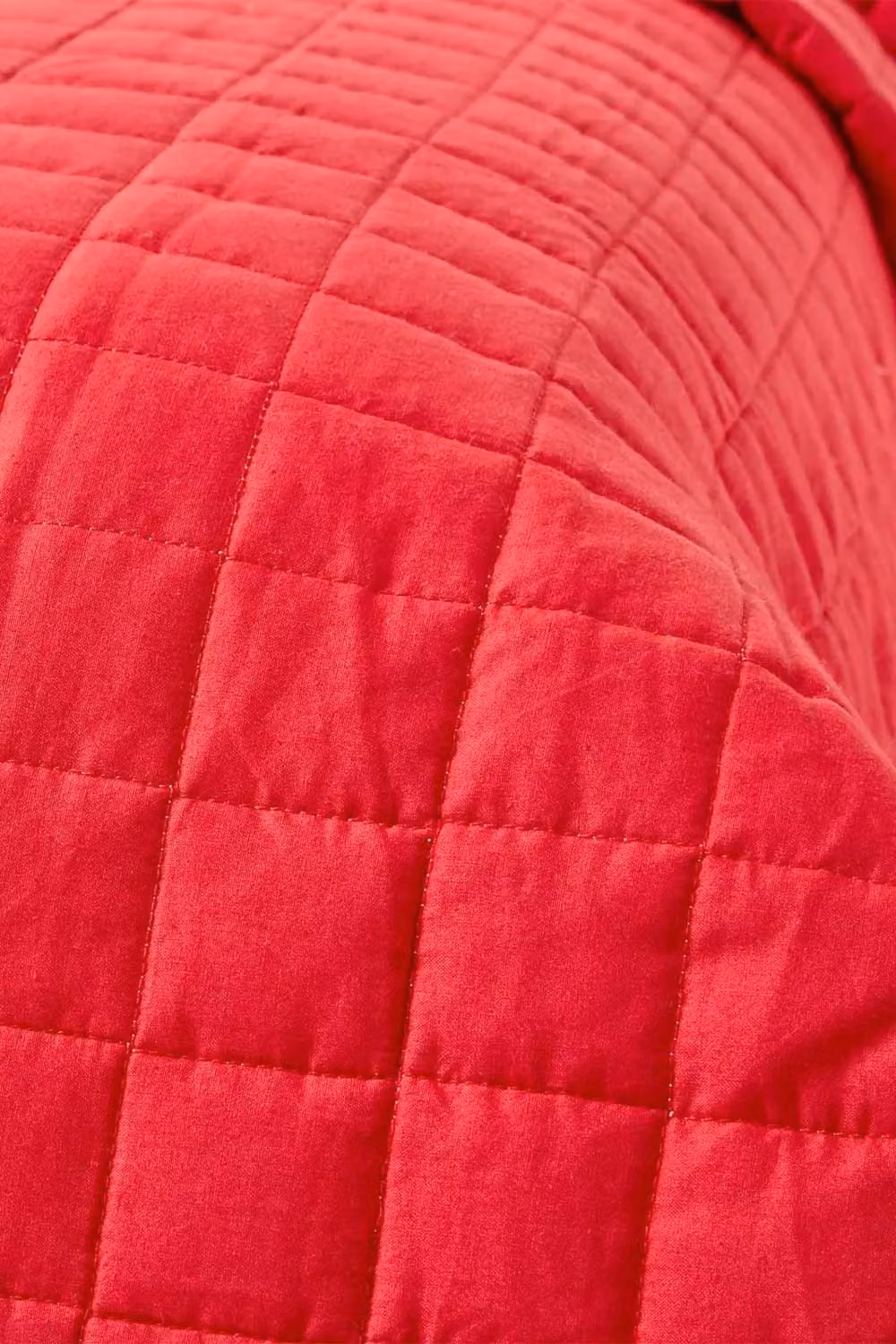 Homescapes Red Cotton Quilted Reversible Bedspread, Single – 3