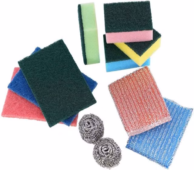GEEZY Kitchen Cleaning Scourer and Sponge 11 Piece Multipack Set in Multicolour