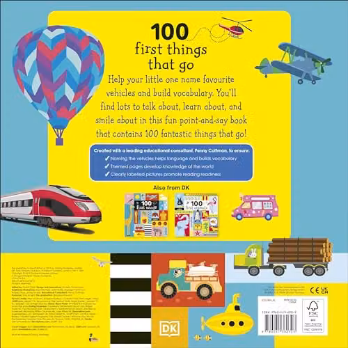 DK 100 First Things That Go Multicolour Board Book – 2