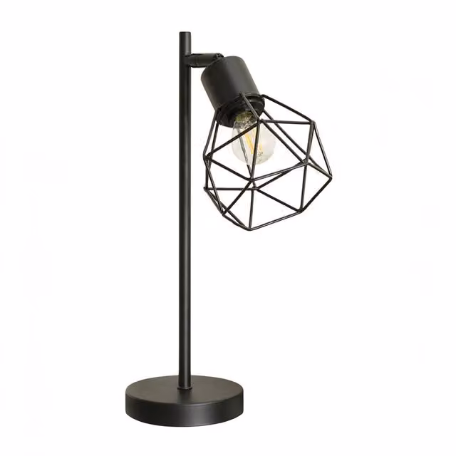 ValueLights Angus Geometric Adjustable LED Table Lamp in Black