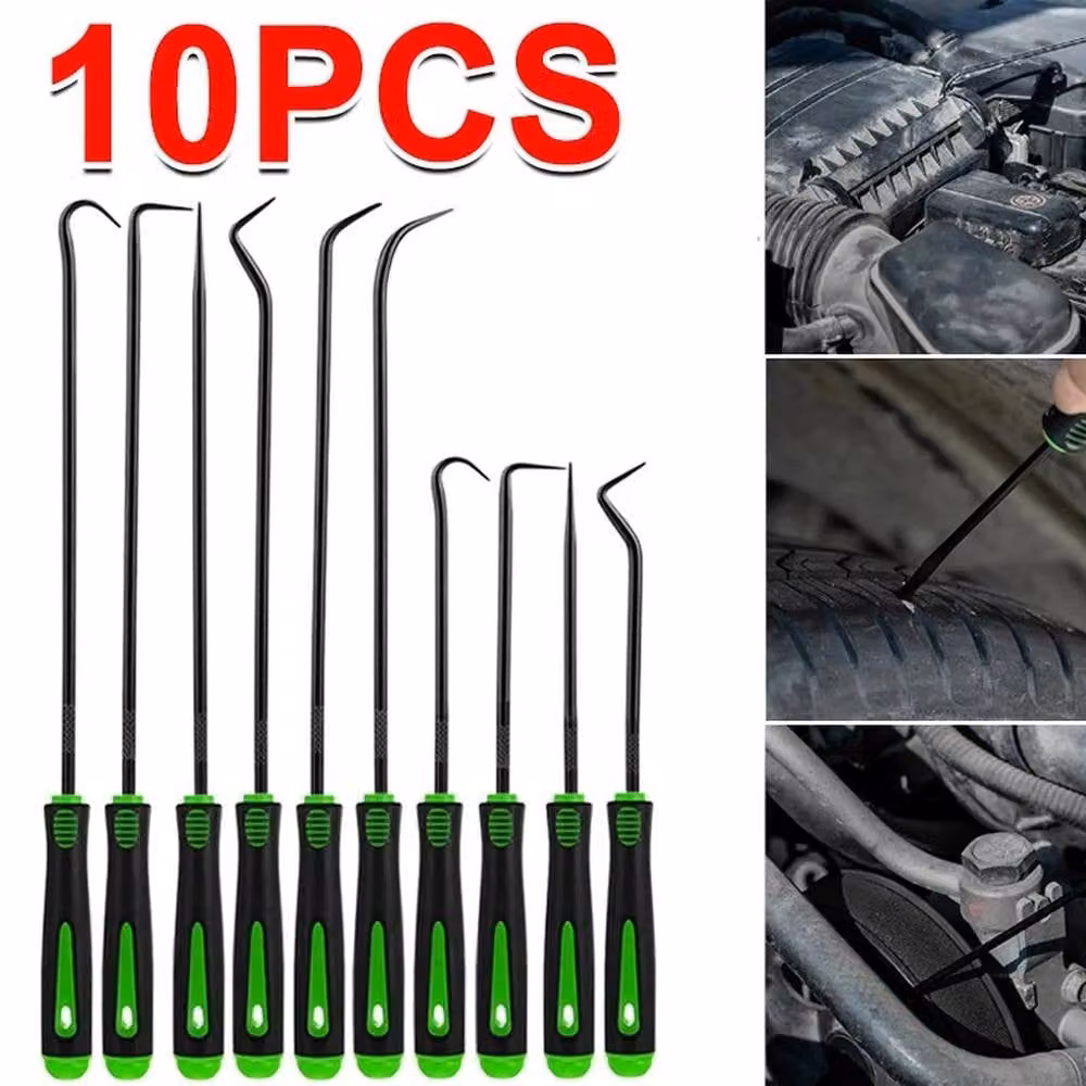 VOGREX 10-Piece Green O-Ring Hook Pick Removal Tool Set, Length: 24 cm – 3