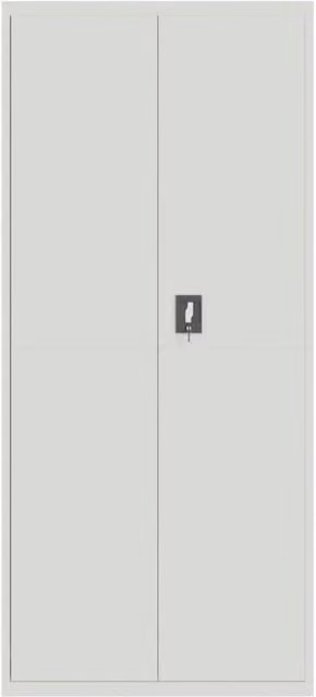 Berkfield Home Durable Metal File Cabinet in Matt Grey, W/D/H: 90 x 40 x 200 cm