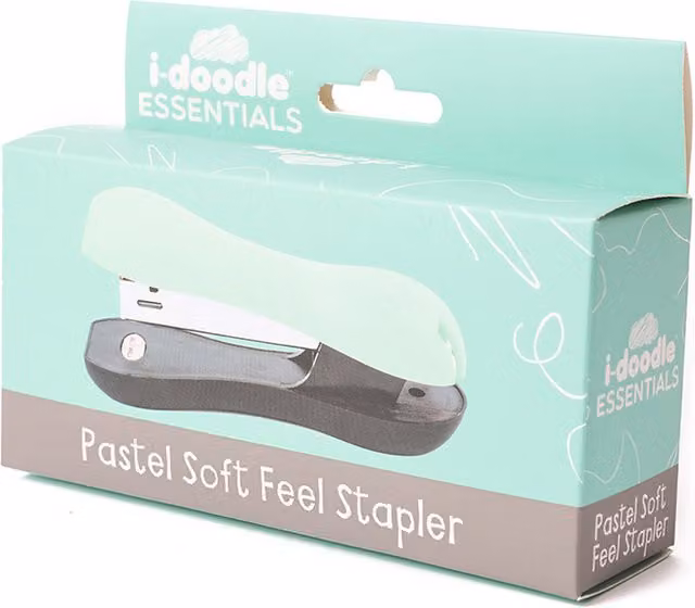 idoodle Essentials Pastel Soft Feel Desktop Stapler in Blue