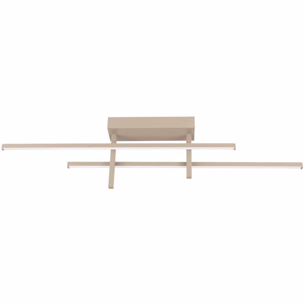 Loops Sandy Bar LED Ceiling Light in Beige with Gold/Brass Accents – 2