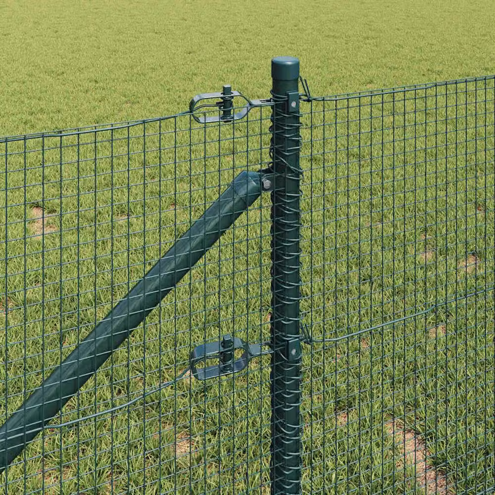 Berkfield Home Green Steel Welded Wire Fence with 13 In-Ground Spike Posts, W: 0.4 m x L: 50 m – 3