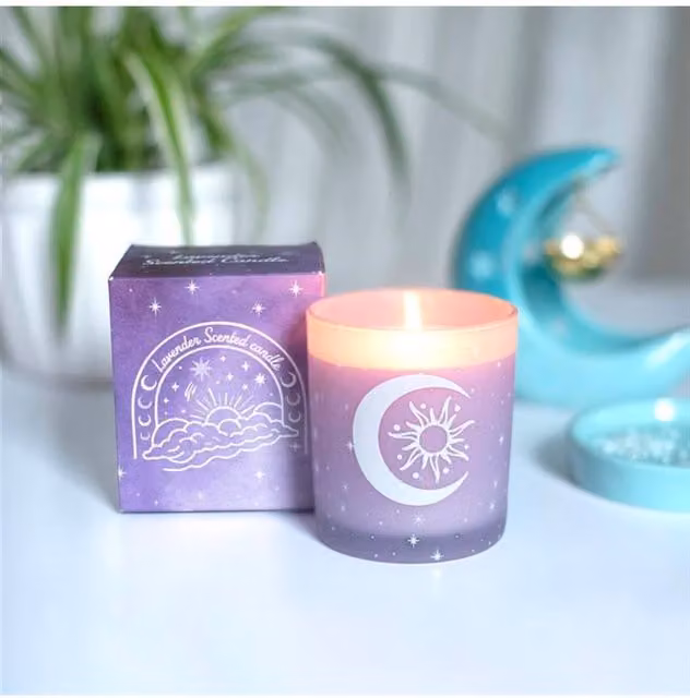 KDMD Purple Pastel Skies Lavender Scented Candle in a Frosted Glass Votive – 1