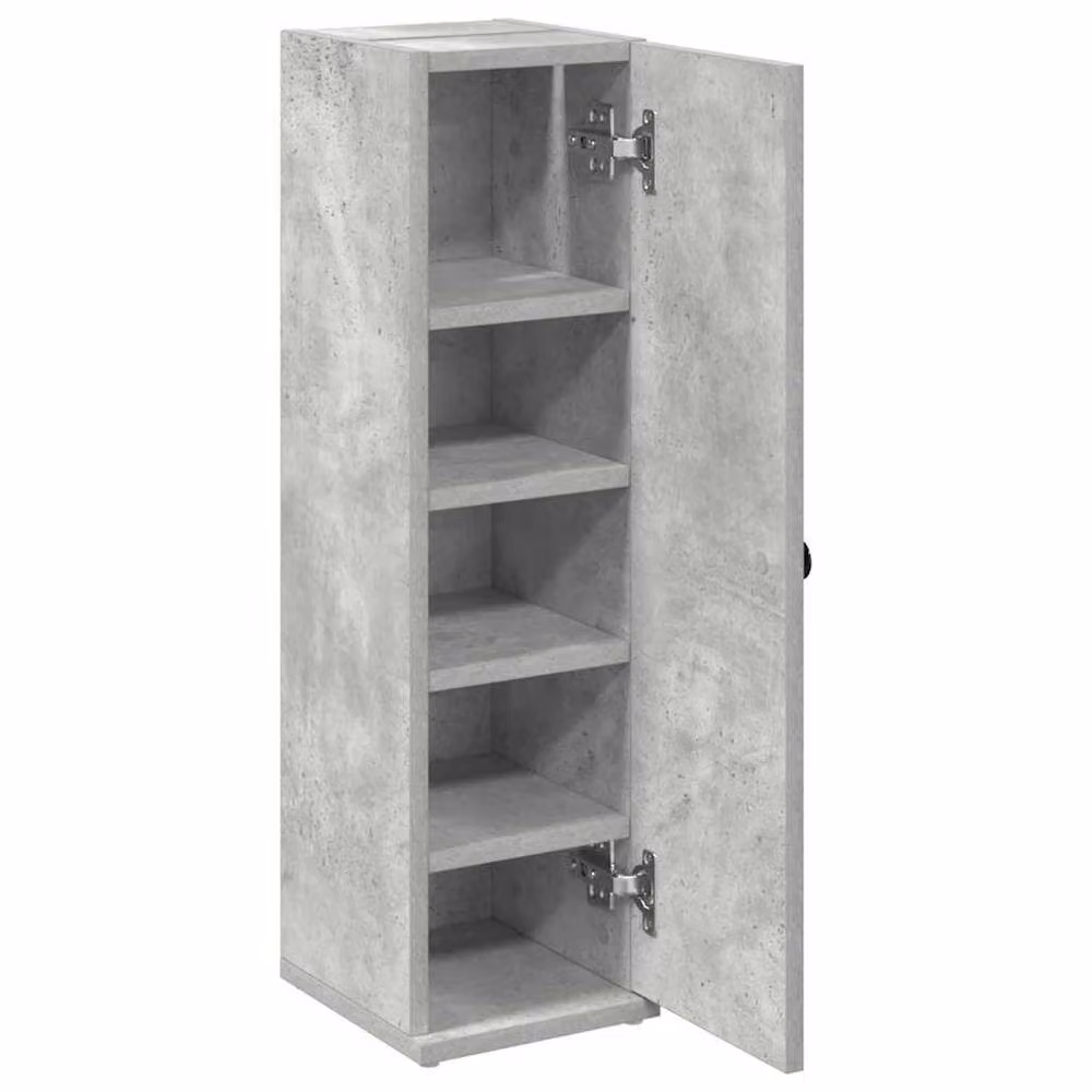 Berkfield Home Modern Freestanding Bathroom Cabinet with Roll Holder in Concrete Grey, W/D/H: 20.5 x 22 x 72 cm – 2