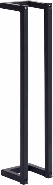 Berkfield Home Wall Mounted Metal Towel Rack in Matt Black, W/D/H: 12.5 x 12.5 x 60 cm – 1