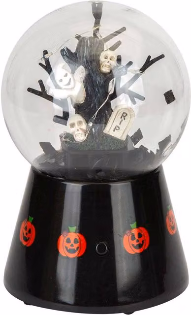 VFM e-Store Halloween Globe Light Up Tabletop Decoration, Black, W: 17 cm, D: 10 cm, H: 1 cm – 1