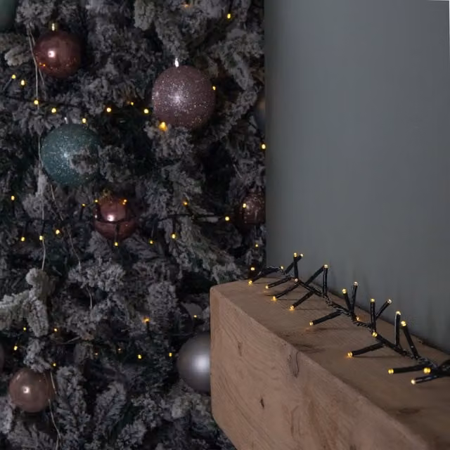 Samuel Alexander 2000 LED TreeBrights Christmas String Lights with Timer, Warm White, Beige, 50m