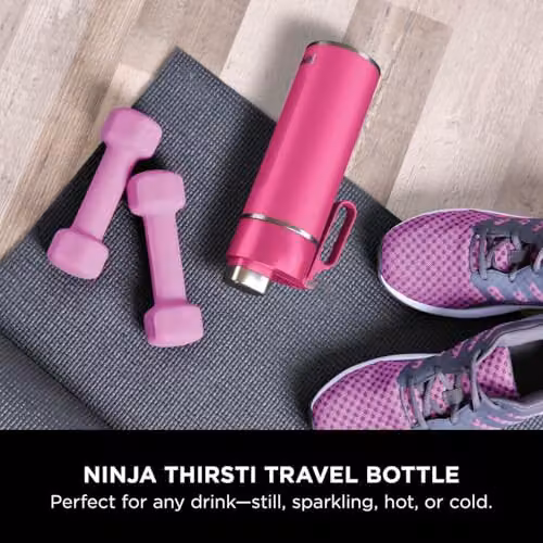 Ninja Thirsti Vacuum Insulated Stainless Steel Water Bottle and Flask, Pink, 530 ml – 2