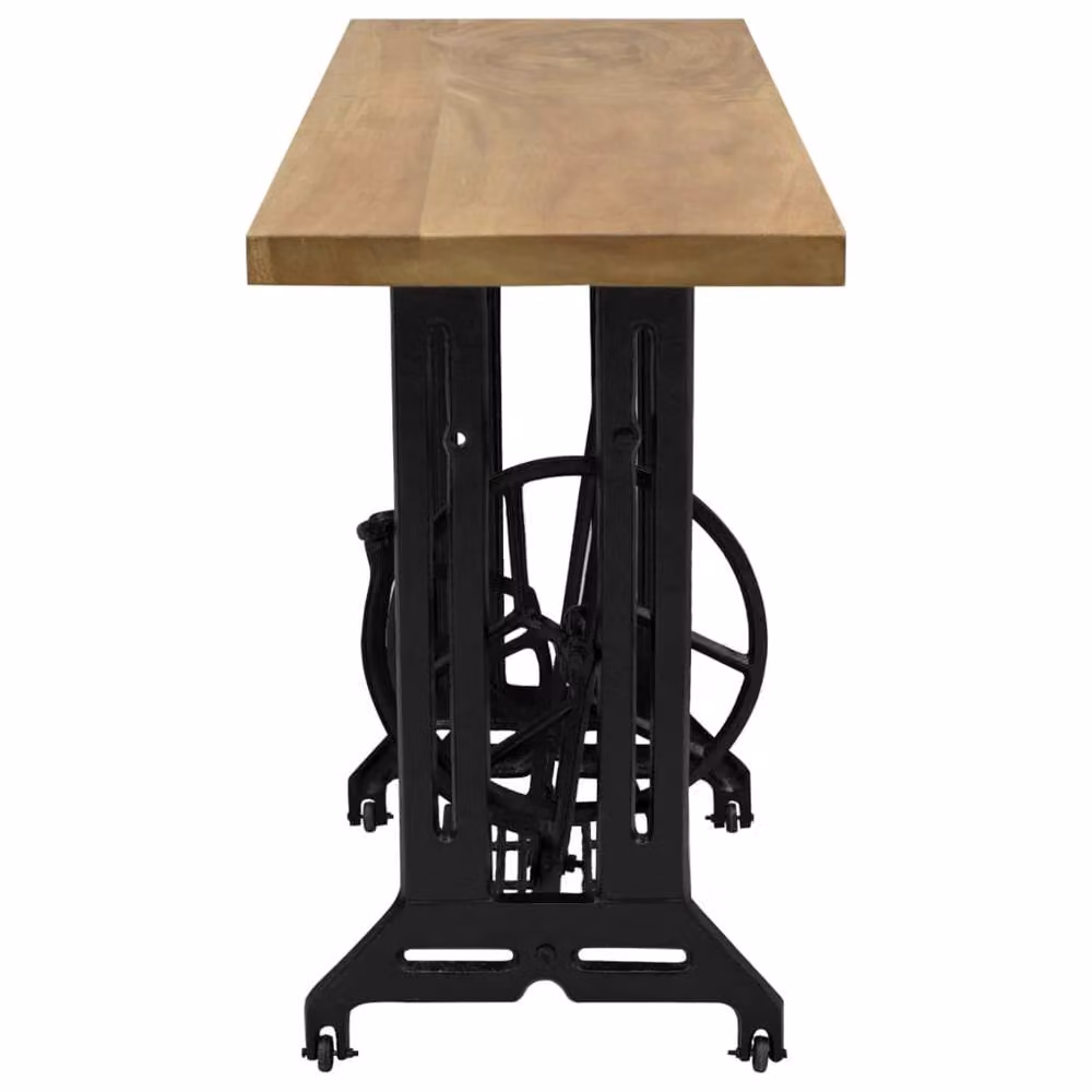 Berkfield Home Vintage Sewing Machine Console Table in Brown, W/D/H: 110 x 40 x 75 cm – 2