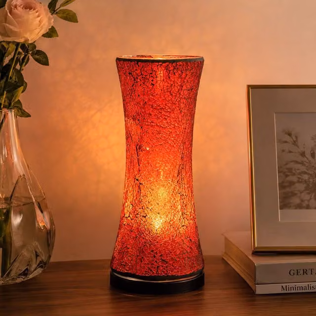Orsina Red Mosaic Glass LED Table Lamp – 2