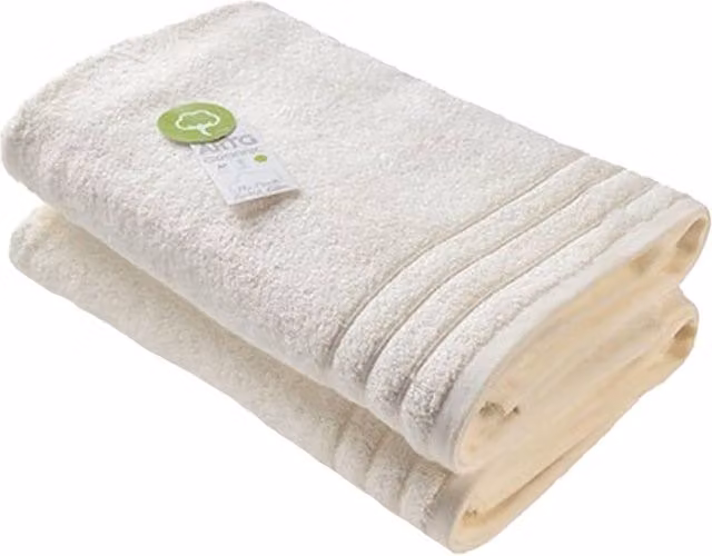 ARTG White Fluffy Cotton Terry Bath Towel